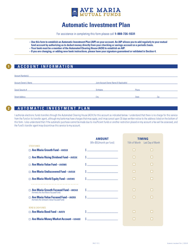 Automatic Invest Plan