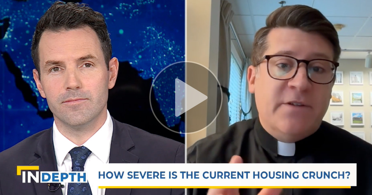 EWTN News In Depth interview with Fr. Stephen Koeth about the housing crisis