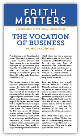 Faith Matters no12 - Vocation of Business